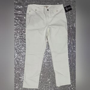 Woman Within Kids Cream Casual Pants